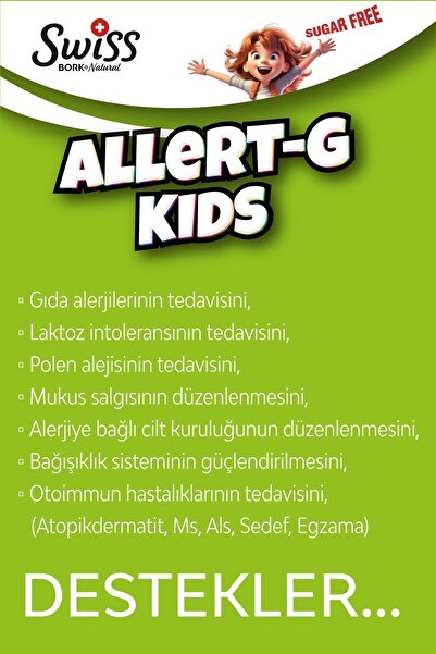 Bork Swiss Natural Allert-g Kids Çocuk Şurubu 150 ml Alerji Polen Ve Gıda Alerjisi Destekleyici Şurup-alerji Şurubu