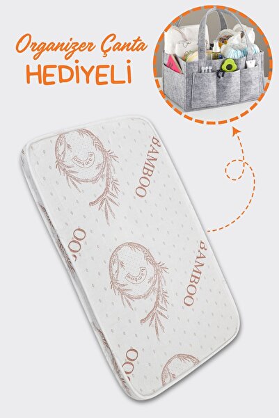 IRK Markacity m Organizer Keçe Çanta Hediyeli Bambu Ortopedik Bebek Yatağı