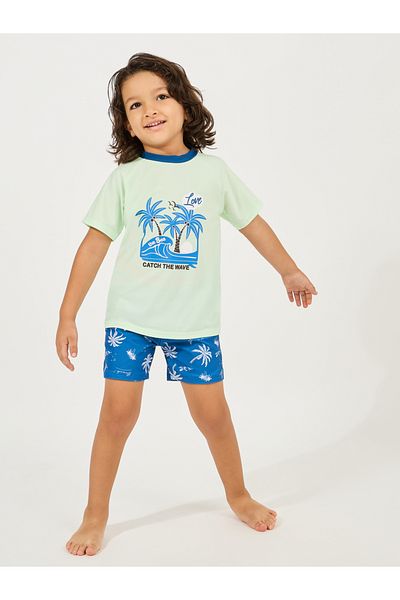 Styli Sea Printed T-Shirt & Short Swimsuit Set