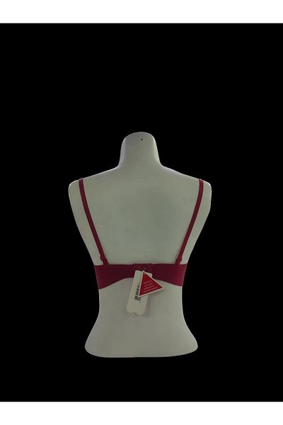 F.K Laser Cut Bra - Balan and Pillar Supported Red-Berenik