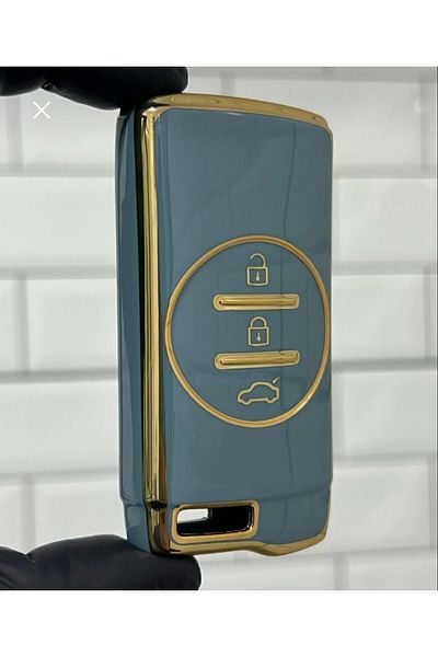 EBG İSTANBUL Chery Tiggo 7 Pro - Smart Nano Key Case, 3 Buttons, Gray Gold Gold Color, 1st Quality