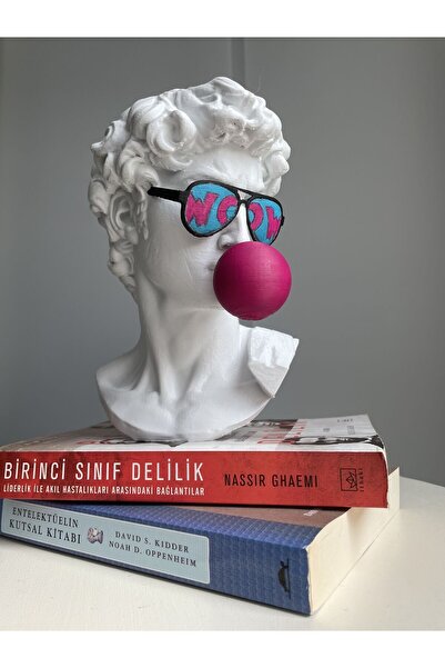Root Made David Büst Dekoratif Obje Michelangelo Davut Heykeli Pop Art Ev Ofis Dekor