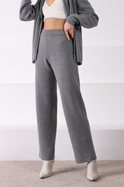 Ferraro Women's Pipe Leg Cashmere Knitwear Trousers