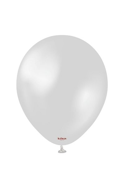 Kalisan 15' 12'' Metallic Silver Latex Balloon