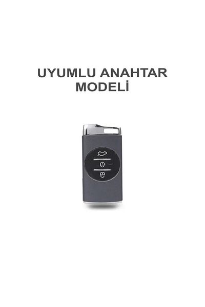 EBG İSTANBUL Chery Tiggo 7 Pro - Smart Nano Key Case, 3 Buttons, Gray Gold Gold Color, 1st Quality
