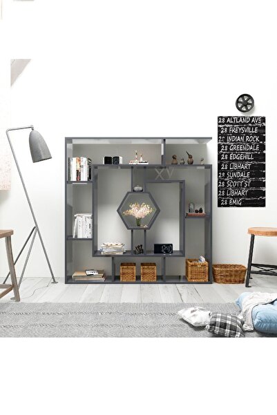 Decorotika LABRİNA KİTAPLIK SİYAH