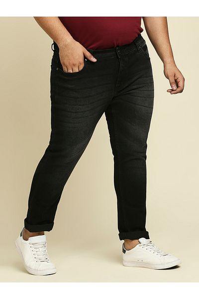 High Star By Styli Plus Light Fade Mid Rise Jeans