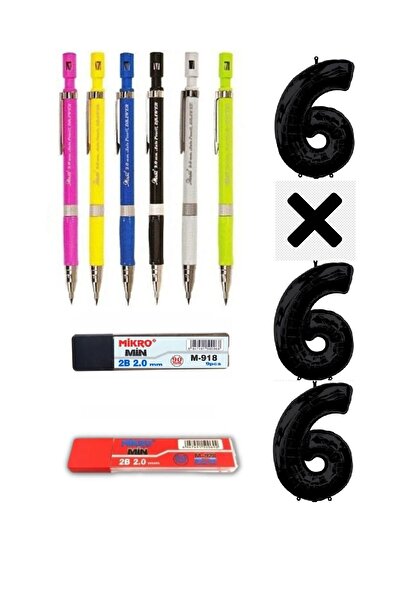 Siriderya 2.0 mm Versatil Pen 6-Piece Pen and Black Red Nib Set