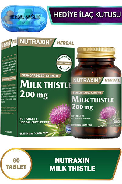 Nutraxin Deve Dikeni - (Milk Thistle ) Gıda Takviyesi 200 Mg 60 Adet Tablet