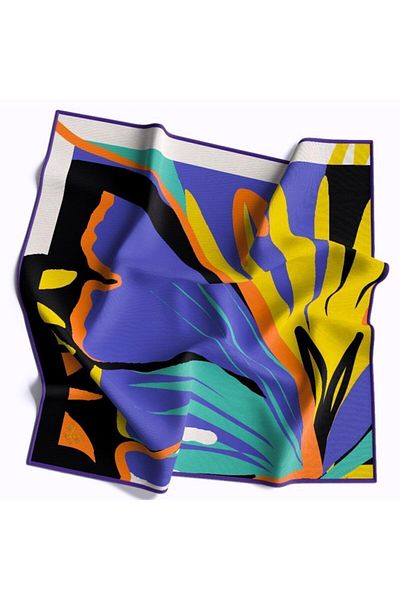 19V69 ITALIA Pattern Geometric Gold Series Twill cu Agatator Eșarfe și Set Cadou 90x90 Cm