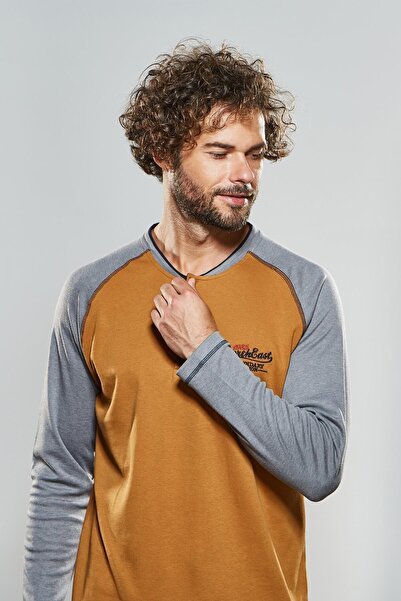 PJS Чоловічий піжамний комплект на ґудзиках 21314