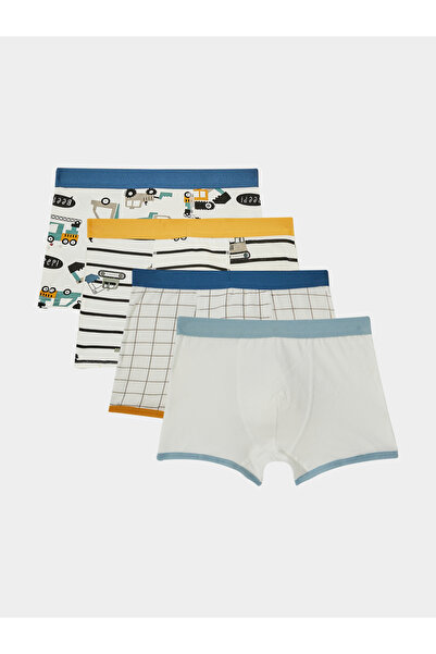 Styli عبوة من 4 قطع - سراويل داخلية قطنية مطبوعة برسومات جرافيك