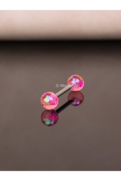 MORNEVA Disko Topu Çelik Dil Piercingi