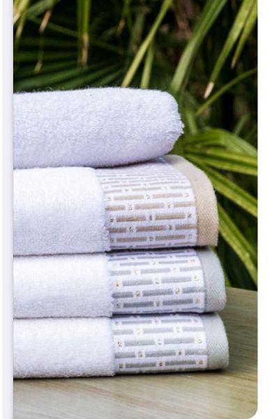 Özdilek Modern Plaid Set of 4 Box Dress - Face and Long Towel 50x90