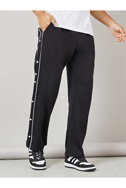 Styli حواف متباينة وبنطال رياضي بحاشية مفتوحة كبيرة الحجم