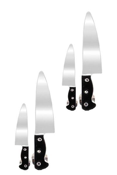 LABALABA Men's Studded Knife Formed Steel Earring Set of 2