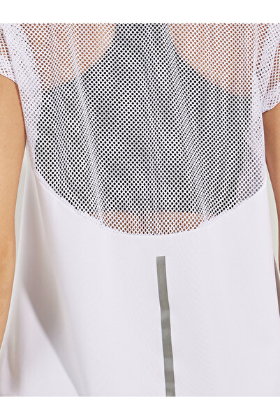 Styli Half Back Mesh & Reflective Strip Detail Top