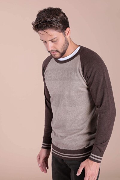 Ferraro Men's Crew Neck Cotton Silk Sweater