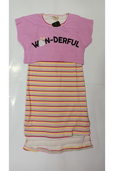 DECO Corduroy Fabric and Crop T-Shirt - Lü Girl's Dress, Thick Straps