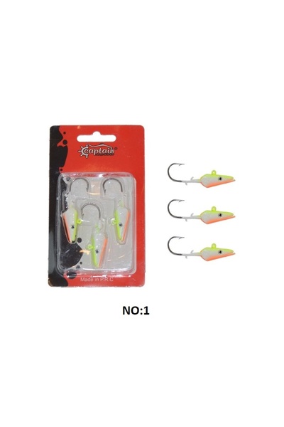 6457 Sandeel Jig Head 2/0 İğneli 15gr Ultimate Sardine 3'lü Set No:1