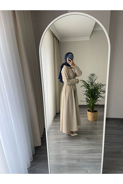 MOONSC Μπεζ Φόρεμα Hijab - Mariy Moila