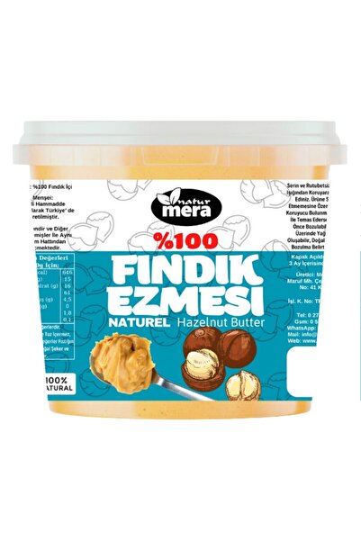 naturmera %100 Saf Şeker Ilavesiz Saf Fındık Ezmesi 1000 G