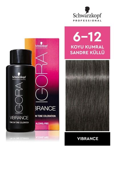 Igora Schwarzkopf Igora Vibrance 6-12 Koyu Kumral Sandre Küllü Saç Boyası 60 ml
