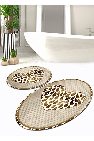 Ardizayn 2-Piece Oval Toilet Seat - Non-Slip and Non-Spill Cotton Base, Bathr...