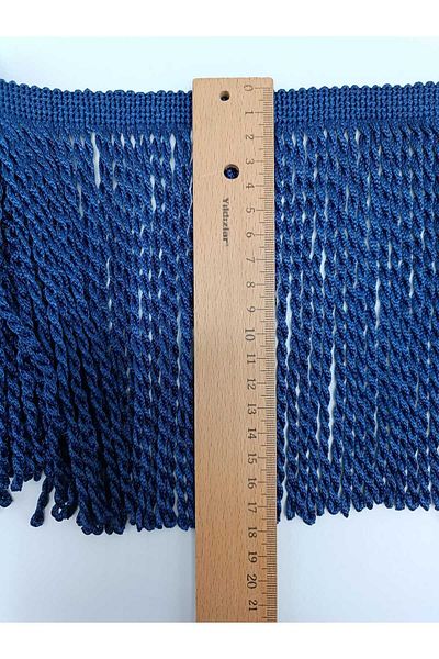 KATMERTEKS Bouillon Fringe 6 Meters Dark Blue Color