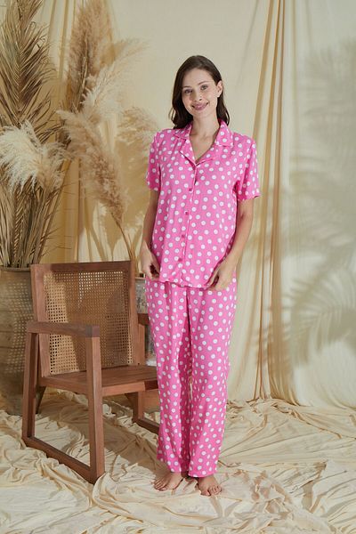 İPEKTENİM TEKSTİL SET PIJAMA CU BUTONE