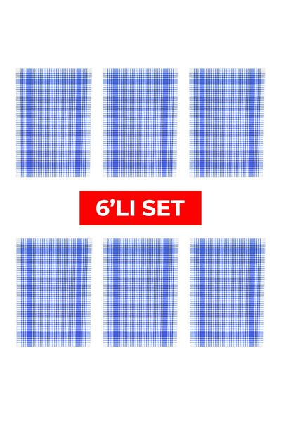 Tuable Πανί στεγνώματος Pöti Καρό 6 τεμαχίων Μπλε 45x70cm