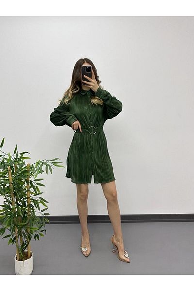 ASM Fashion ΓΥΝΑΙΚΕΙΟ ΦΟΡΕΜΑ ΠΟΥΚΑΜΙΣΟ ΜΕ ΛΕΠΤΟΜΕΡΗ ΖΩΝΗ