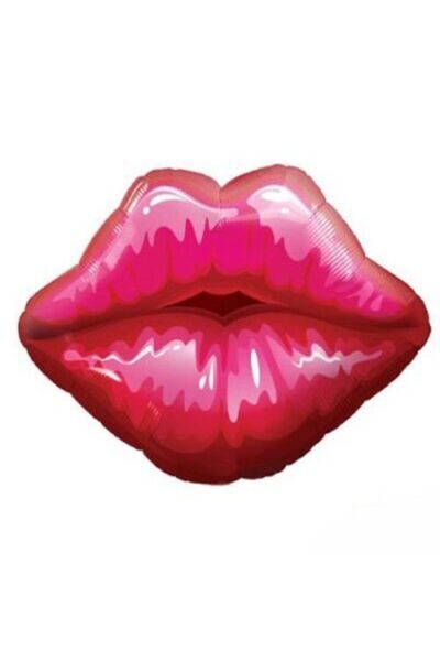 parti sürprizi بالون فويل بمظهر الشفاه