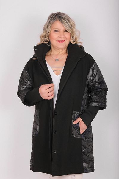 Hitit Butik Black Stamped Coat