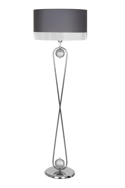 Vinner Forever Krom Kaplama Metal Lambader, Modern Dekoratif Metal Oturma Odası Çalışma Odası Zemin Lambası