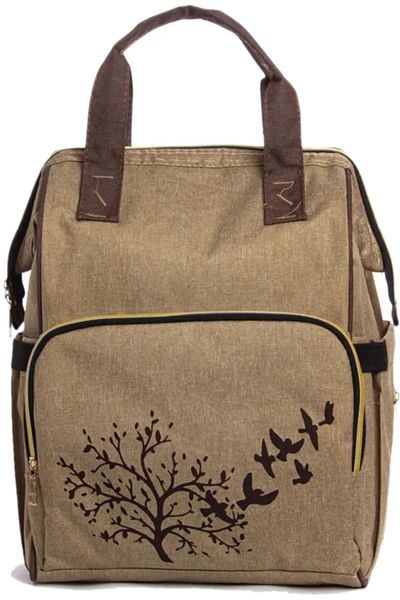 ESY LİNE Bird Beige Mother Baby Care Backpack - Organizer Functional 6 Piece Maternity Bag