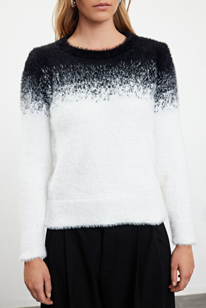 Trendyol Collection Rope Knitwear Sweater - Black Beard/Feather TWOAW22KZ0092