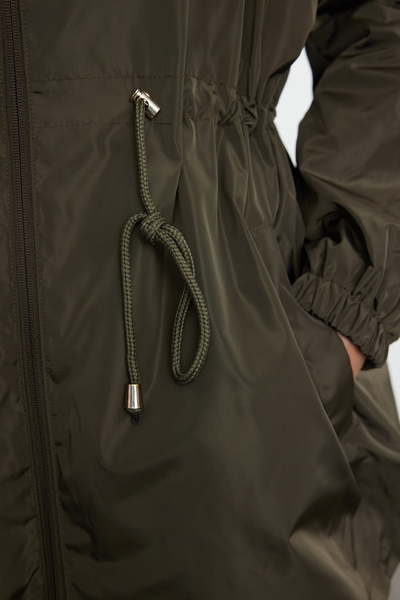 Trendyol Collection Khaki Waterproof Oversize Raincoat Coat - Hooded, Twoaw24Mo00160