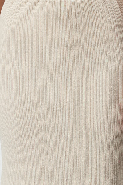 Trendyol Collection Kamenná prémiová speciální příze - pletená sukně Twoaw25Et00006