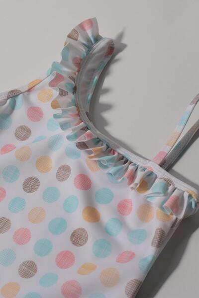 LUESS Κυκλικό εμπριμέ μαγιό για κορίτσια