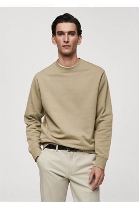 MANGO Man 100 pamuklu basic sweatshirt Fiyat Yorumlar Trendyol