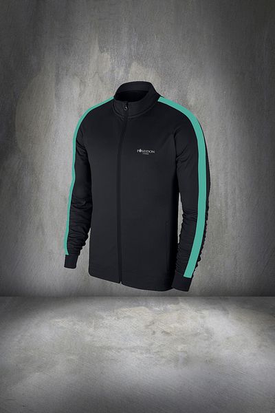 POSEIDON STORM Large Size Men's Black Comfortable Custom Supra Combed Cotton Fabric Front Pocket Tracksuit Set 4-10XL