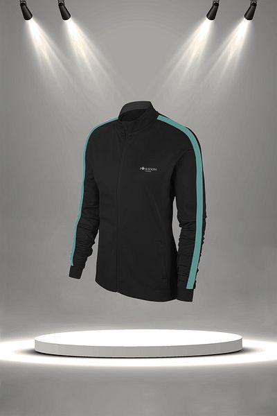 POSEIDON STORM Μαύρο Νέο Αθλητικό Σετ Supra Combed Cotton Plus Size - Σετ τρεξίματος δύο τεμαχίων (4xl-10xl)