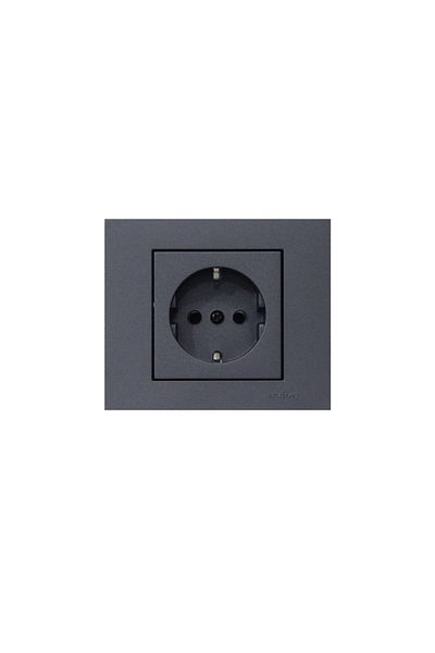Tenda Ovivo Grano Smoked Grounded Socket Frame Set
