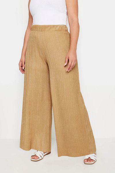 Stil Diva Plus Size - Wide Leg Trousers Without Elastic Waist Pockets303312