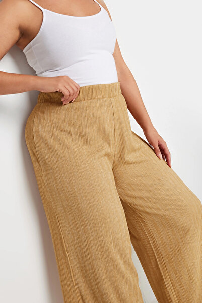 Stil Diva Plus Size - Wide Leg Trousers Without Elastic Waist Pockets303312