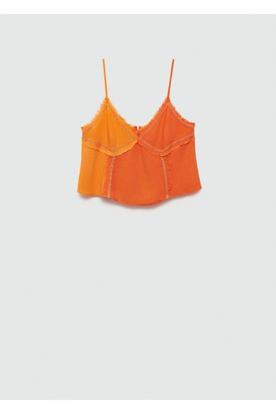 Mango Teen Tricou Portocaliu Pentru Copii