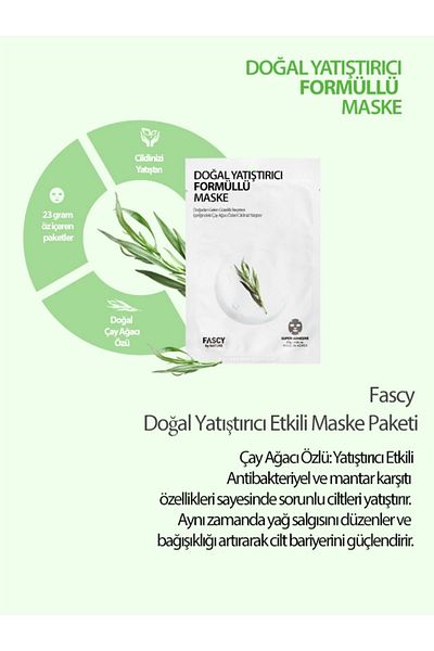 FASCY Tea Tree Extract Soothing Mask 23 Gr – Natural Care & Skin Relaxation