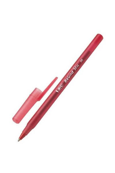 Bic قلم حبر جاف أحمر اللون