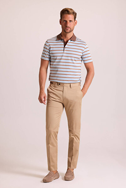 Ysf Erkek Bej Yandan Cepli Kanvas Regular Fit Pantolon